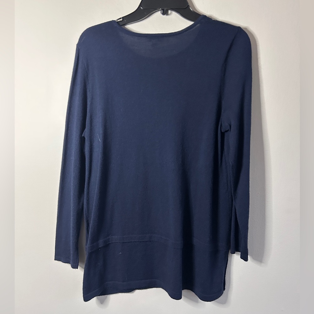 J. JILL 100% Merino Wool Soft Tunic Sweater Lightweight Parisian Minimalist | MP - Picture 10 of 12